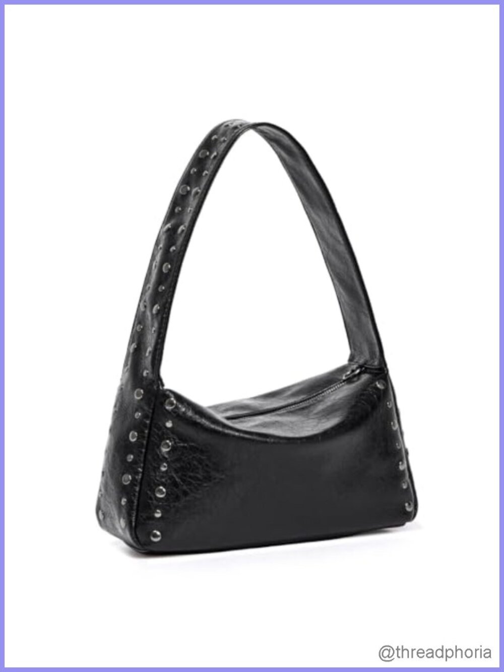 Studded Shoulder Bag Women Y2k Vegan Faux Leather Handbag Purse